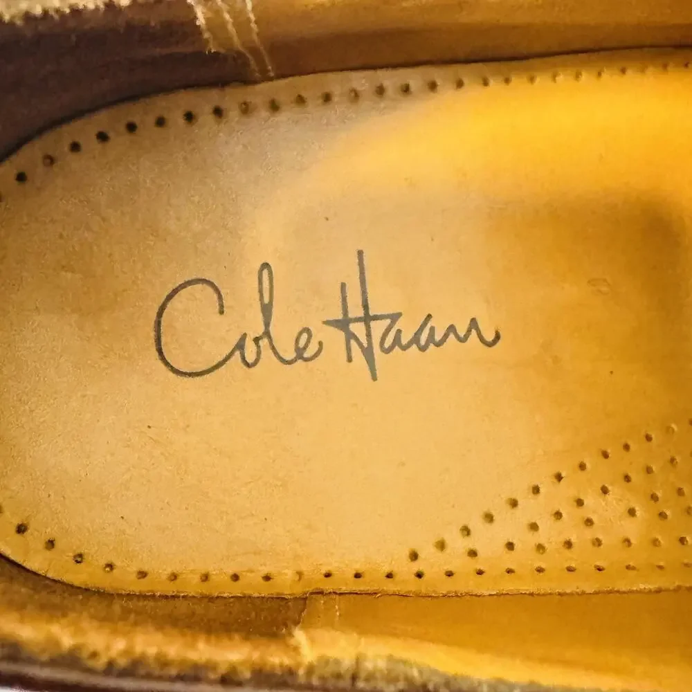 Cole Haan Shoes Mens 10 Brown Leather Calhoun Split Toe Derby Oxford Dress